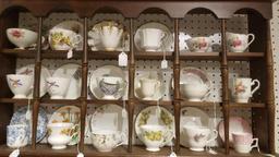 Assorted Cup and Saucer Sets, Rack is NOT included