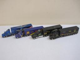 Lot of Miniature Tractors and Trailers from Matchbox, Racing Champions and more including Kyle Petty