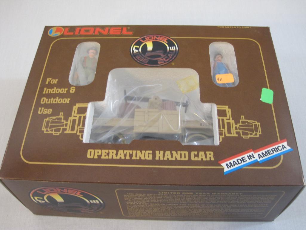 Lionel Large Scale Operating Hand Car 8-87200, in original box 1lb5oz