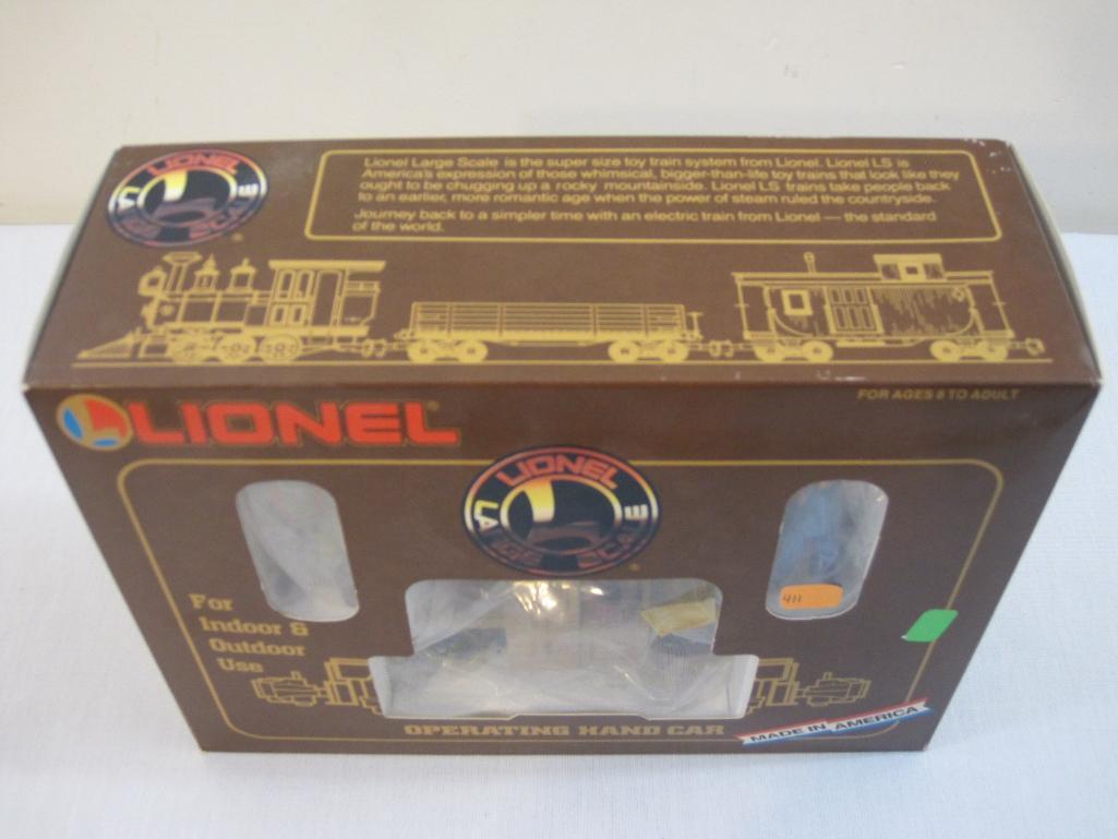 Lionel Large Scale Operating Hand Car 8-87200, in original box 1lb5oz