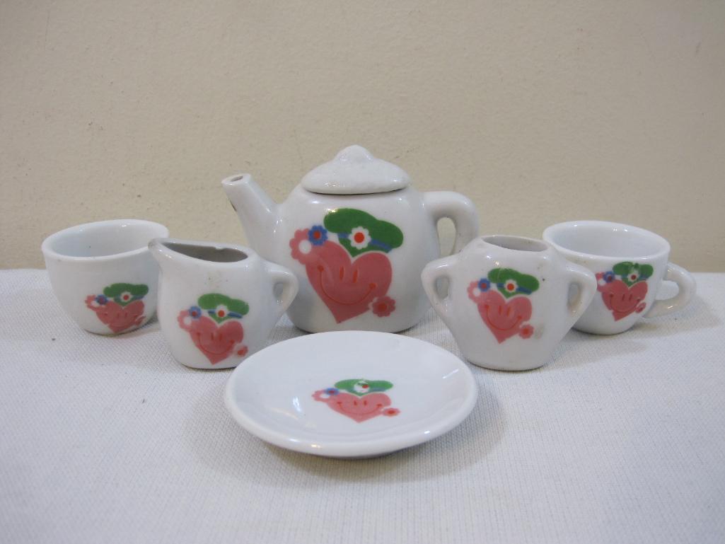 Ceramic Child's Miniature Tea Set, 6 oz