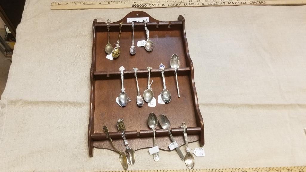 Wooden Spoon Display, complete with spoons