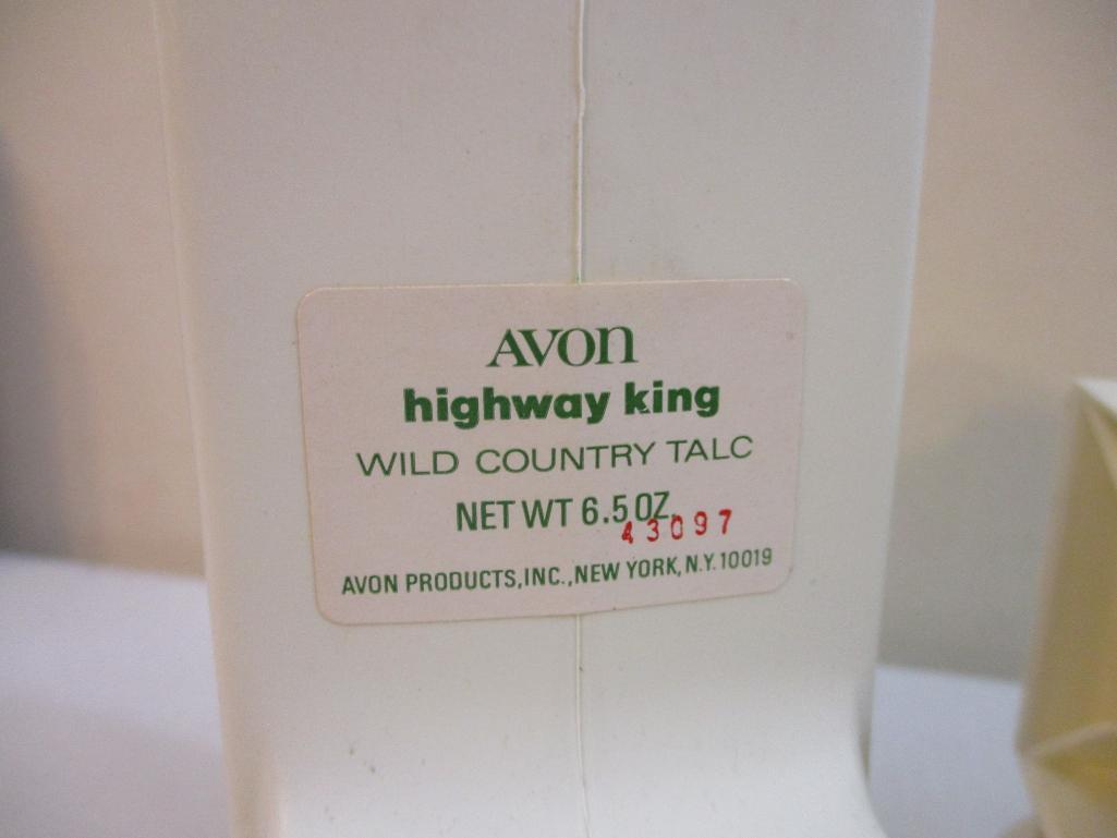 Vintage AVON Highway King Wild Country After Shave and Talc in Collectible Bottle with original box,