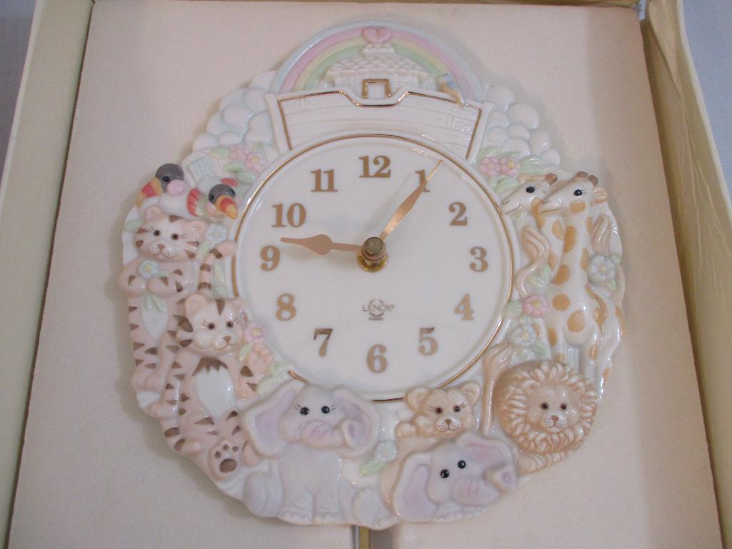 Noah's Ark by Lenox Wall Clock with Pendulum, in original box (see pictures for condition of box), 3