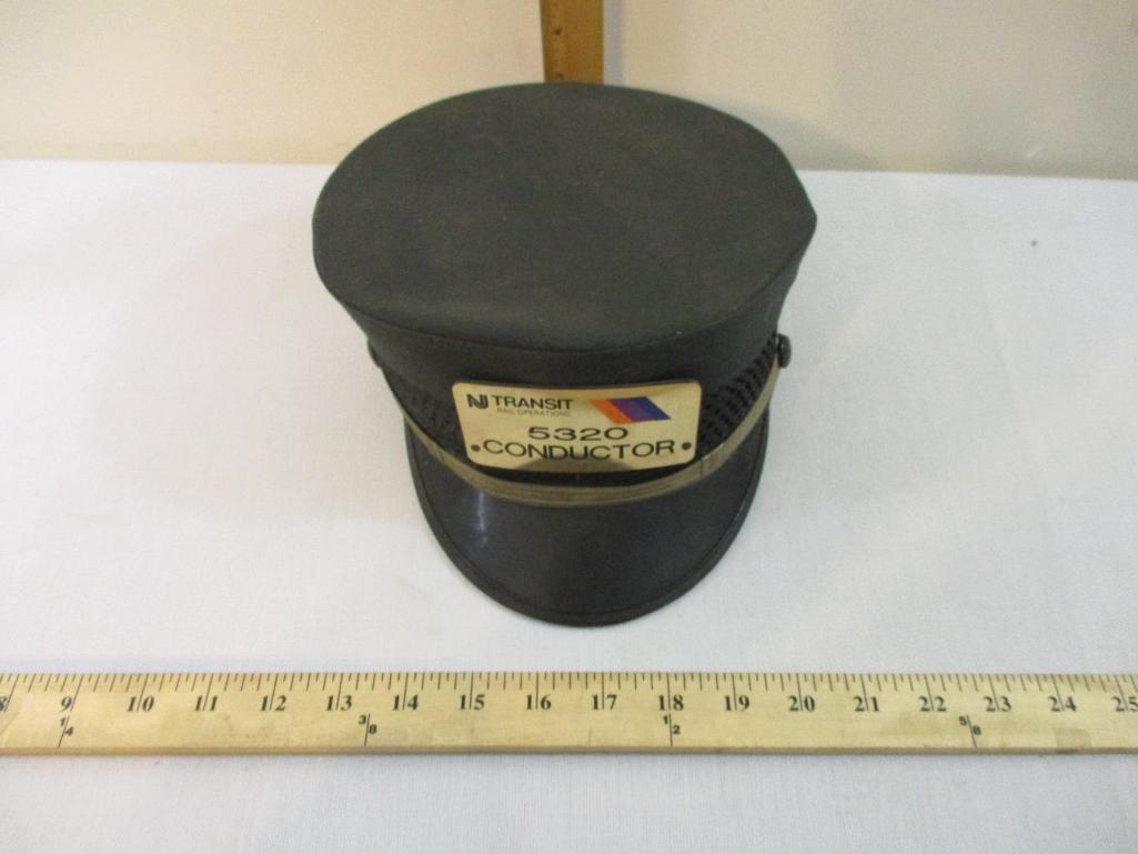 NJ Transit Rail Operations 5320 Conductor Hat, see pictures for condition, 7 oz