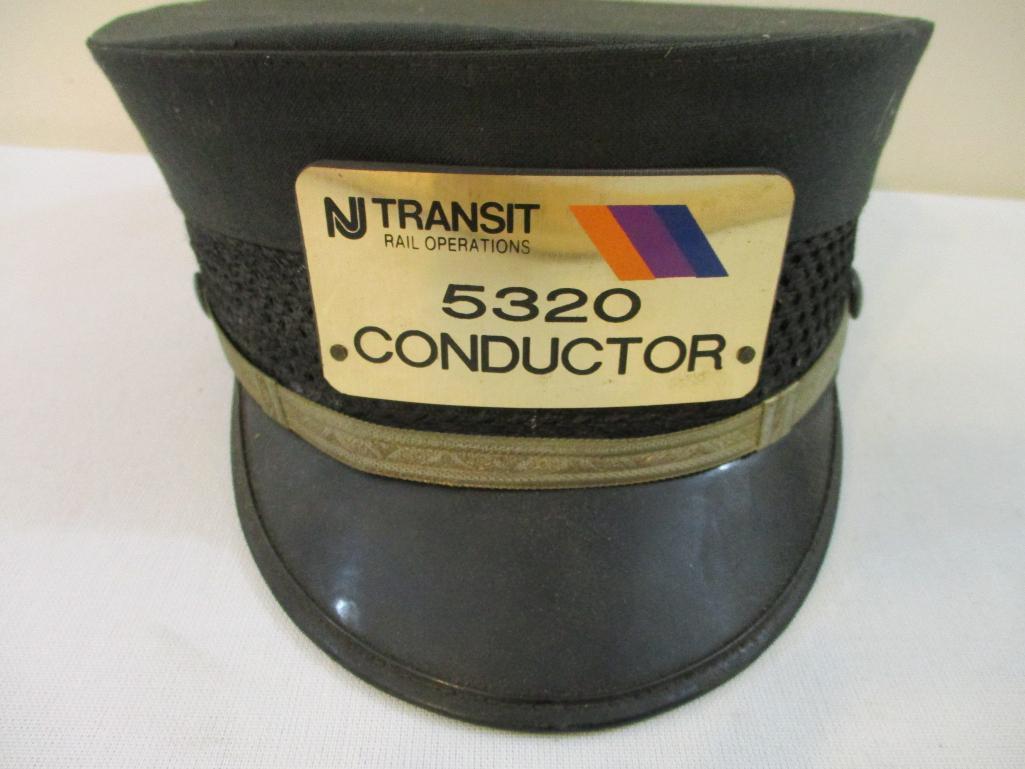 NJ Transit Rail Operations 5320 Conductor Hat, see pictures for condition, 7 oz