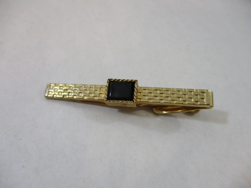 Six Men's Tie Clips from Anson, Swank and more including onyx and lapis lazuli, 4 oz