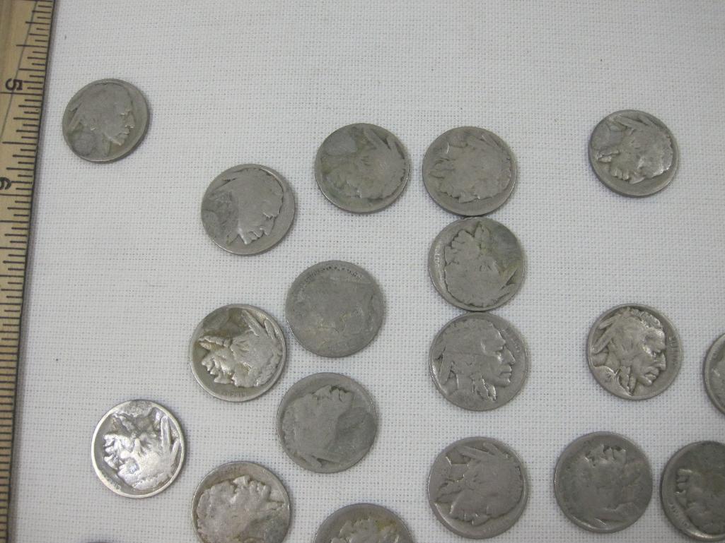 Buffalo Nickels including some 1920s-1930s