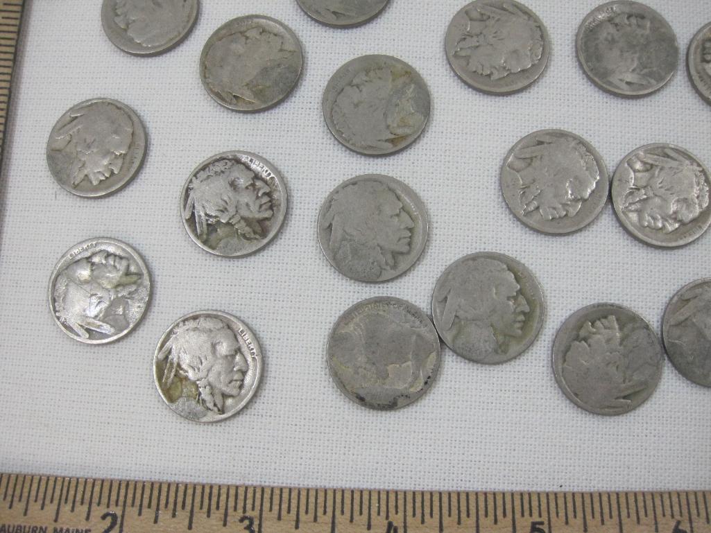 Buffalo Nickels including some 1920s-1930s