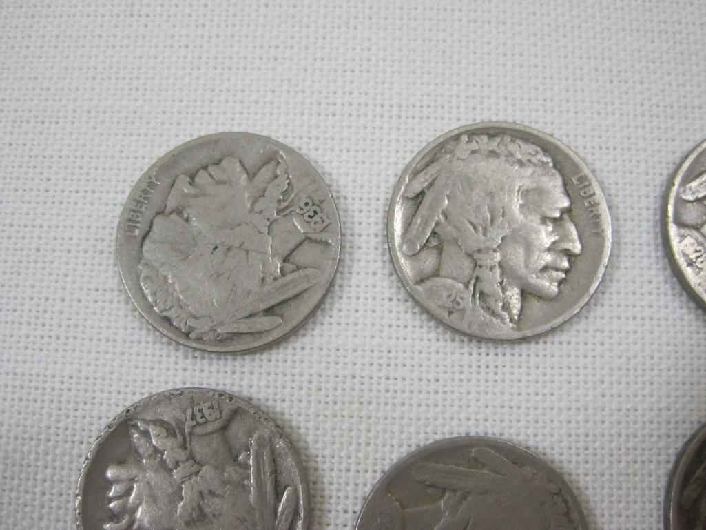 Buffalo Nickels including some 1920s-1930s