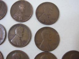 10 1920s Wheat Pennies including 4-1920, 1924, 3-1925 and 2-1929