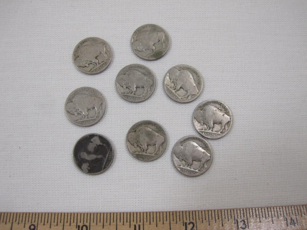 Buffalo Nickels including some 1920s marked