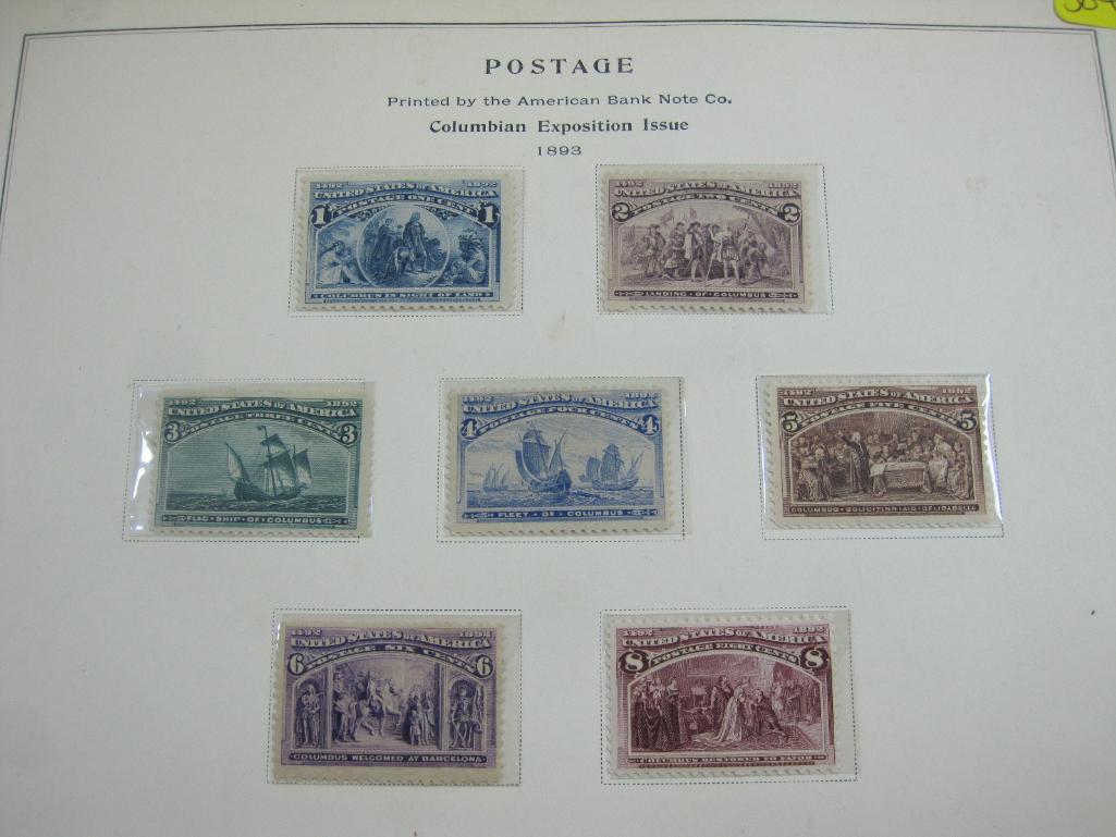 RARE Complete Set of US 1893 Columbian Exposition US Postage Stamps, Scott #s 230-245