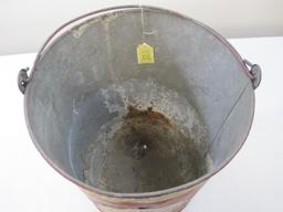 Metal Wheeling Corrugating Company Fire Bucket