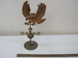 Brass and Copper American Eagle Table Top Weather Vane 17 inches Tall