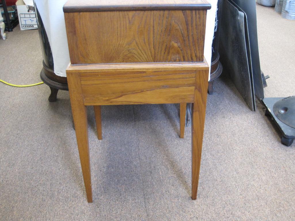 Wooden 2 Piece 3 Drawer Sewing Thread Cabinet Approx 31 inches Tall