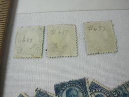 US Postage Stamps includes 5 Cent Roosevelt, 3 Cent Suffrage for Women, 3 Cent N.R.A. Scott #s 637,