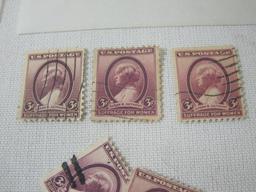 US Postage Stamps includes 5 Cent Roosevelt, 3 Cent Suffrage for Women, 3 Cent N.R.A. Scott #s 637,