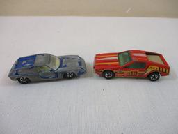 Nine Early Diecast Metal Cars from Hot Wheels, Road Champs, and Matchbox/Lesney, 1969-1983, see