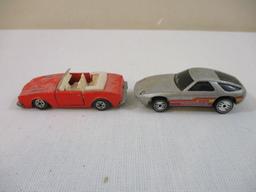 Nine Early Diecast Metal Cars from Hot Wheels, Road Champs, and Matchbox/Lesney, 1969-1983, see