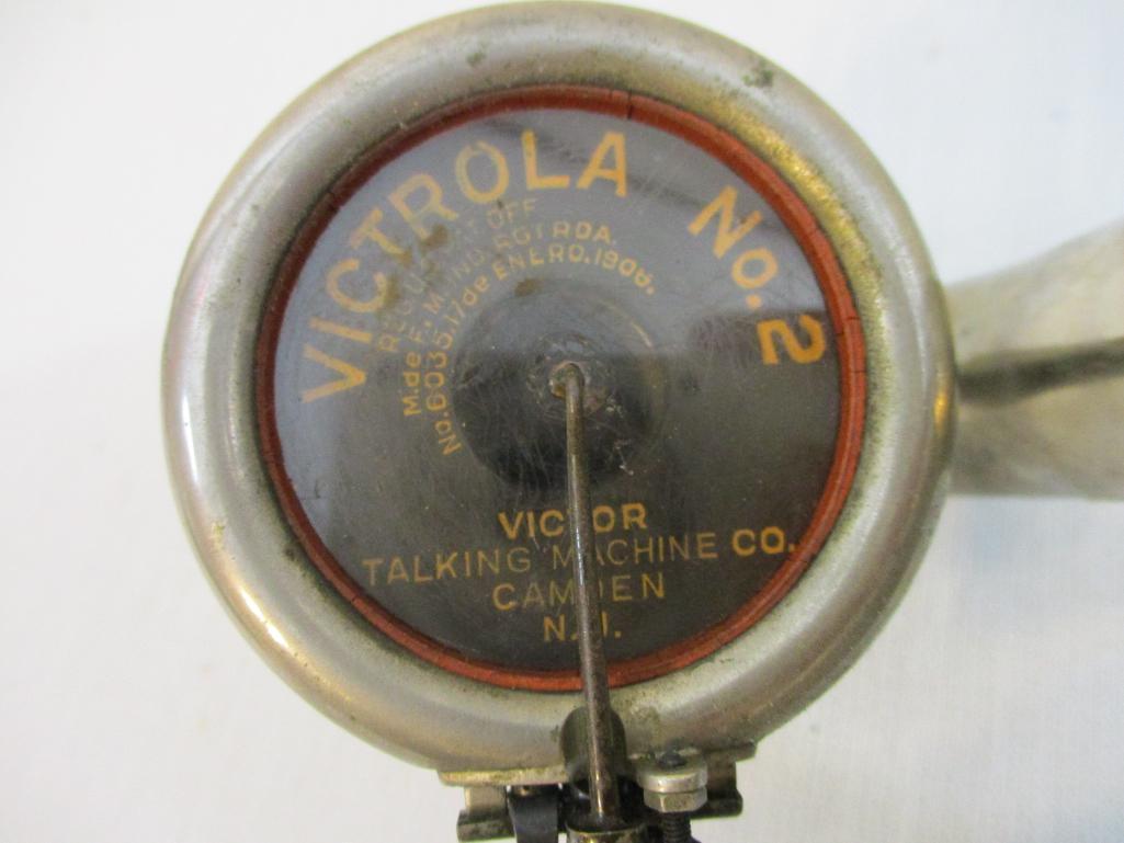 Vintage Victrola Parts and Pieces including turntable, name plate, hardware and more, Victor VV-210,