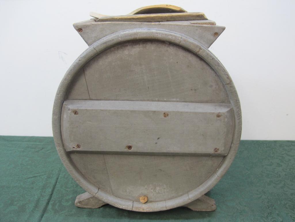 Wooden Butter Churn with lid, handle and agitator, AS-IS