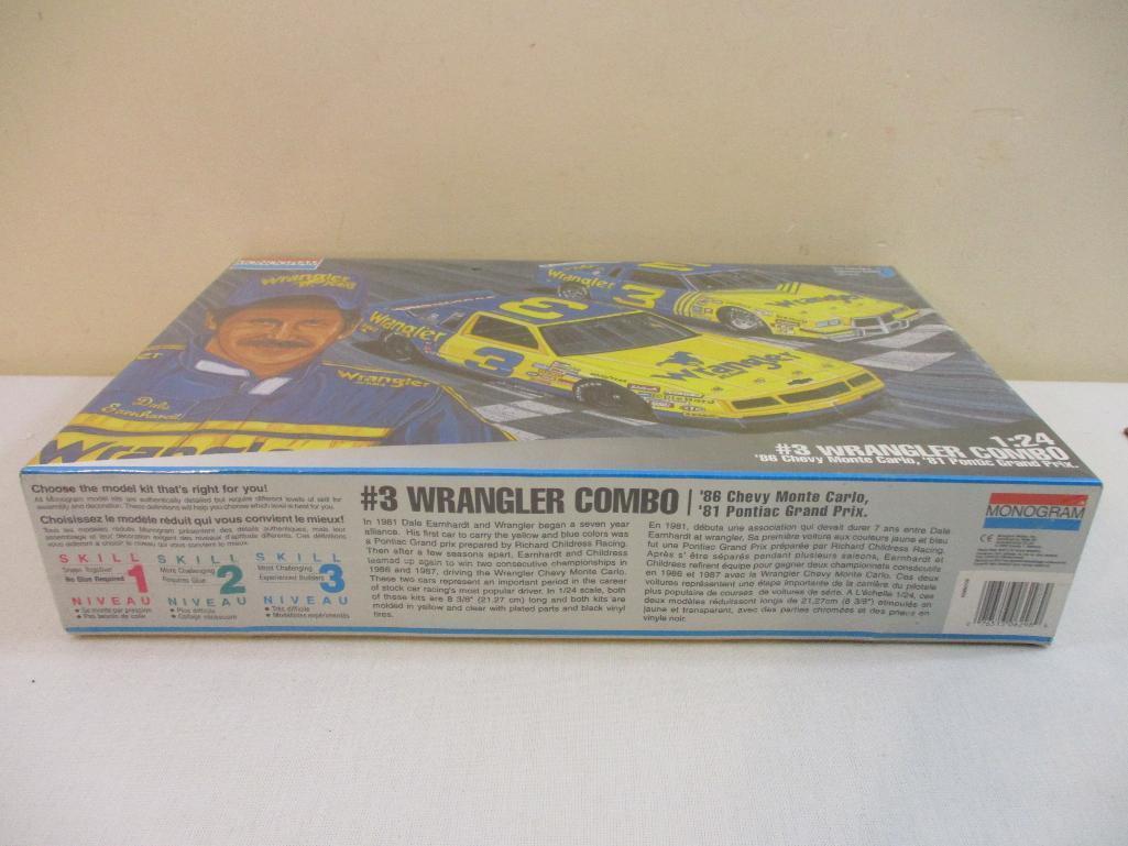 Monogram #3 Dale Earnhardt Wrangler Jeans Combo 1:24 Scale '86 Chevy Monte Carlo and '81 "Pontic"