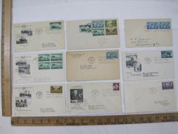 US First Day Covers 1940s including Honoring The Armed Forces, 100th Anniversary of Texas Statehood,