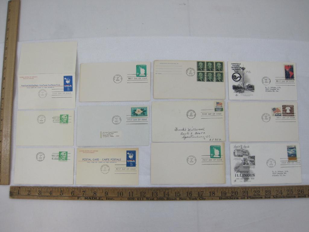 US First Day Covers including 150th Anniversary Illinois Statehood, International Exposition