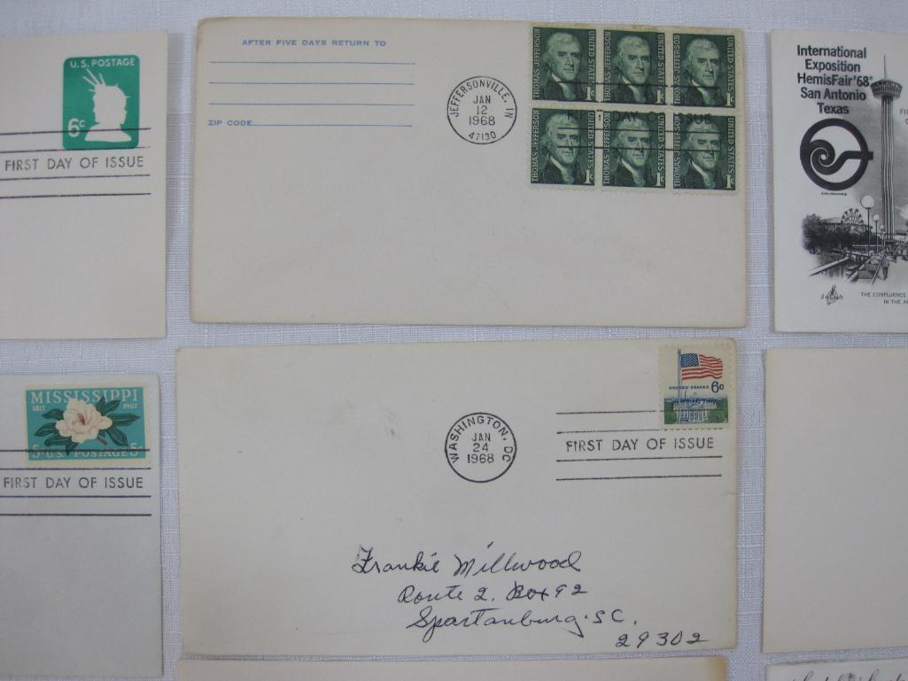 US First Day Covers including 150th Anniversary Illinois Statehood, International Exposition