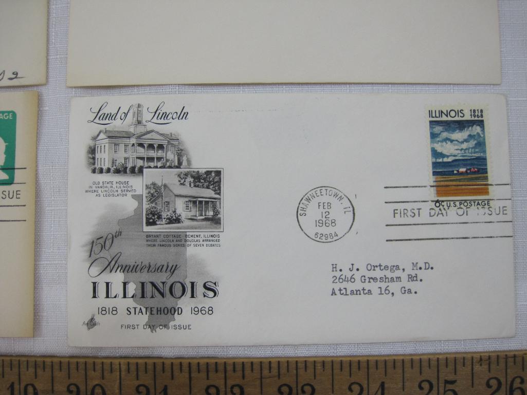 US First Day Covers including 150th Anniversary Illinois Statehood, International Exposition