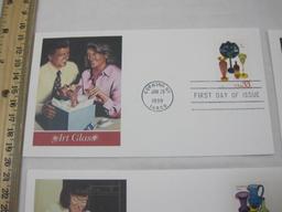 US First Day Covers 1999 including Pressed Glass, Mold-Blown Glass, Art Glass and Free-Blown Glass