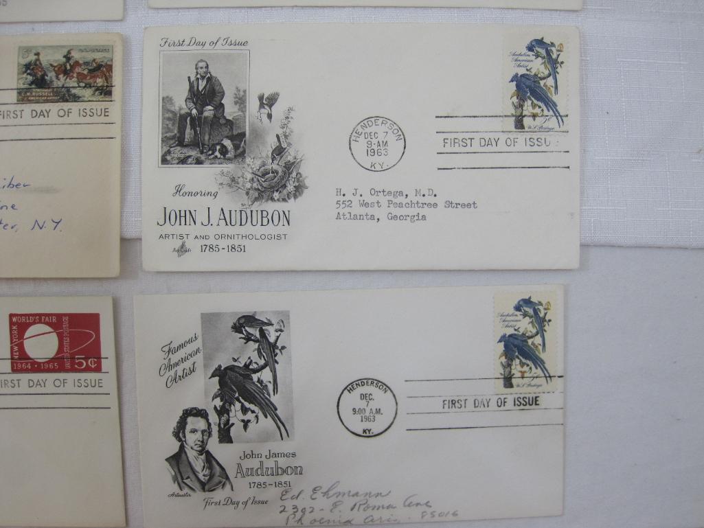 1960's First Day Covers including New York World's Fair, Sam Houston, Audubon and more