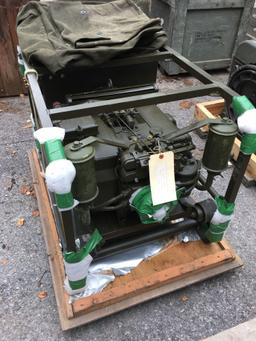 Military Standard Generator 3 KW 28 Volts DC 4 Cylinder Air Cooled, engine preserved with shipping