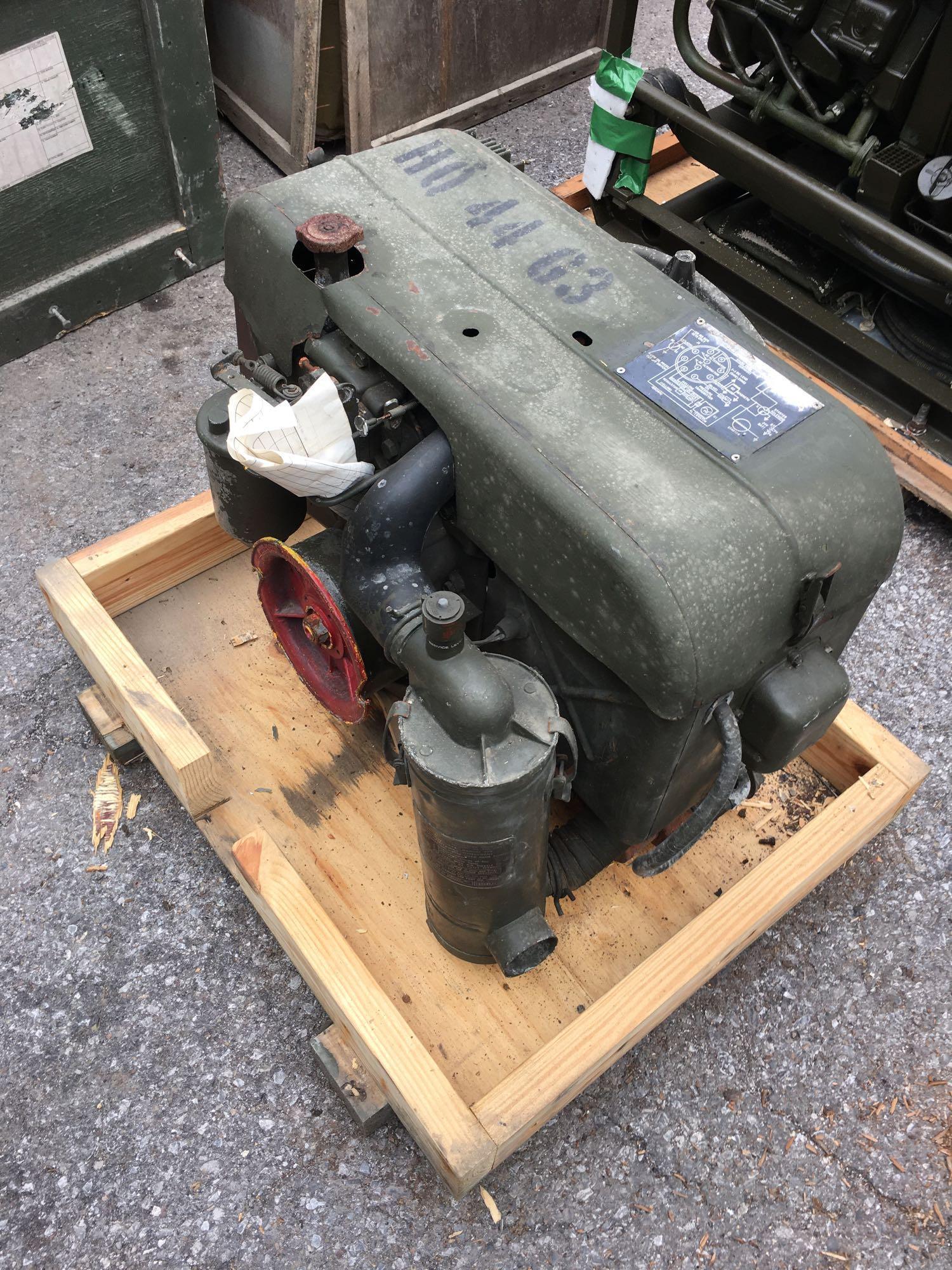 Military Standard Engine 2 Cylinder Air Cooled with shipping crate