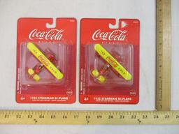 Two Coca-Cola 1932 Stearman Bi-Planes, sealed in original packaging, Gearbox Toys & Collectibles, 6