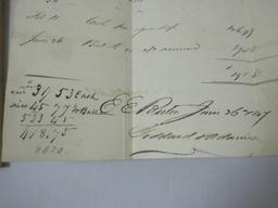 Stampless Cover Boston MS to Albany NY June 26 1847, 5cents, see pictures