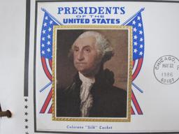 Presidents of the United States of America Colorano "Silk" Cachet First Day of Issue Covers, 1986 in