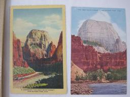 Postcards Zion National Park, 1937, 1943, 1973 and more
