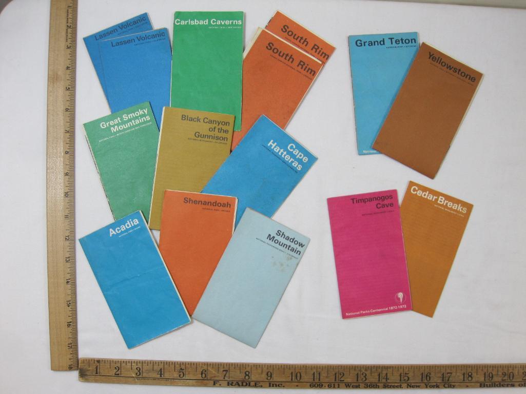 National Park Monument and Seashore Maps, 1970s: Yellowstone, Grand Teton, Cape Hatteras, Carlsbad