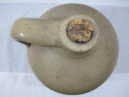 Ovoid Stoneware Jug with Handle, approximately 11 inches tall