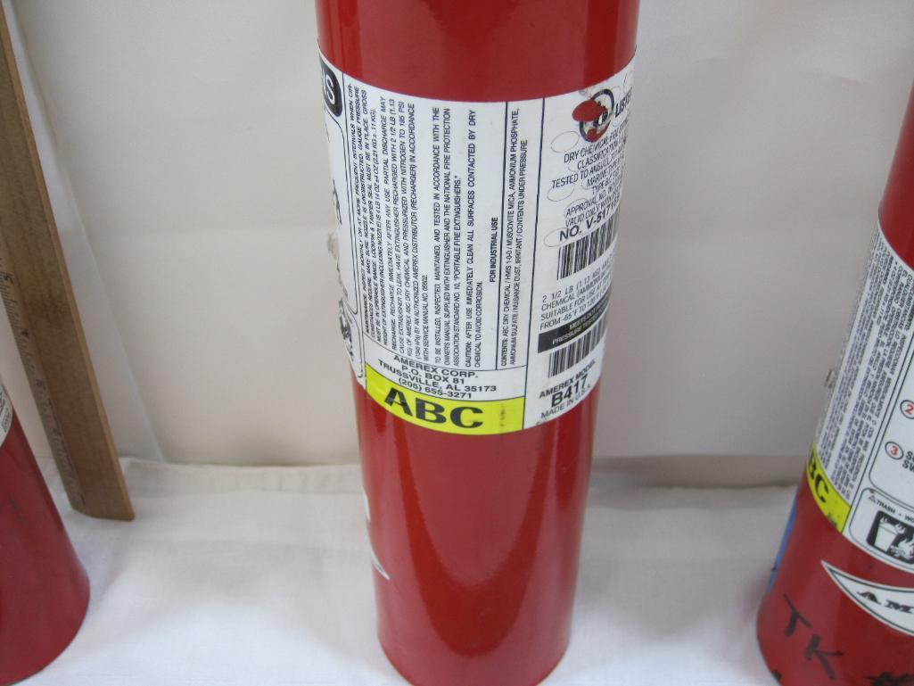 Four Amerex Fire Extinguishers, Not Commercially Certified, 3 Model #B417, 1 #A417842