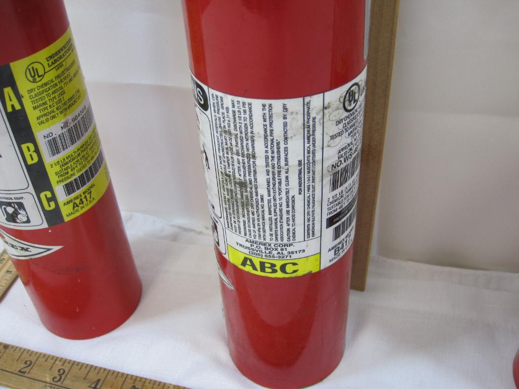 Four Amerex Fire Extinguishers, Not Commercially Certified, 3 Model #B417, 1 #A417842