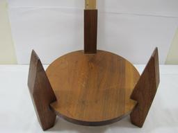 Wooden Single Plant Stand, approximately 10 inches in diameter