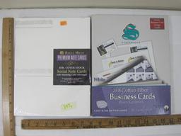 Lot of Printer Paper, including HP Premium Plus Photo Paper, Social Note Cards with Matching