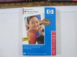Lot of Printer Paper, including HP Premium Plus Photo Paper, Social Note Cards with Matching
