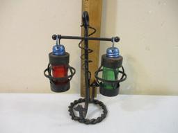Metal Nautical Lantern Salt and Pepper Shaker Set, 8 oz