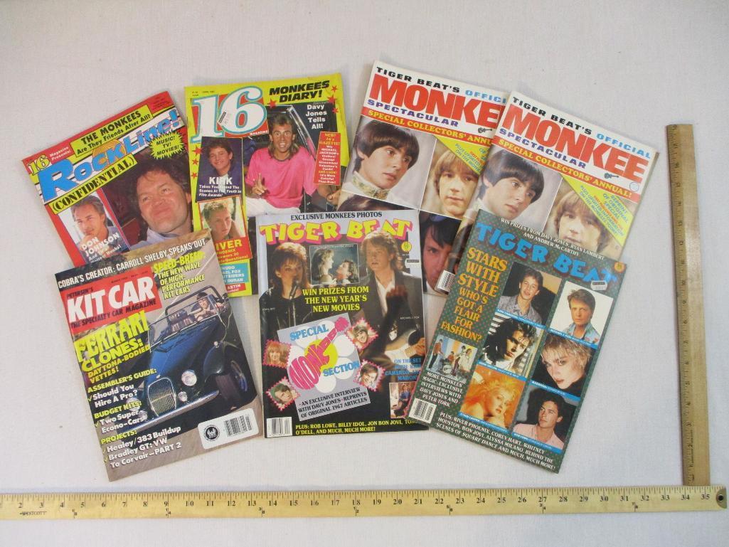 Lot of Vintage Magazines including Kit Car (March 1988), Monkee Spectacular (1968), 16 Magazine