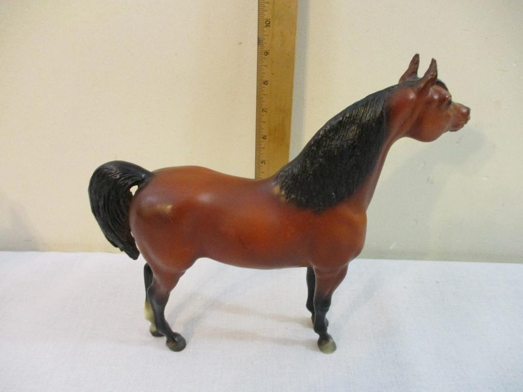 Set of Two Breyer Horses, brown with black mane & tail, Breyer Molding Co USA, 1 lb 5 oz
