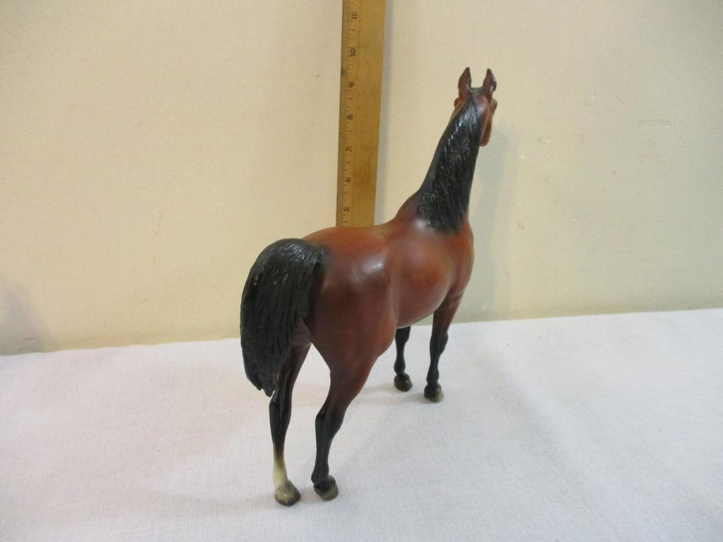 Set of Two Breyer Horses, brown with black mane & tail, Breyer Molding Co USA, 1 lb 5 oz